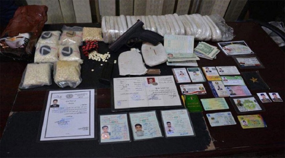 الحشد الشعبي يفكك عصابة ضمن شبكة دولية للمتاجرة بالمخدرات والآثار ببغداد
