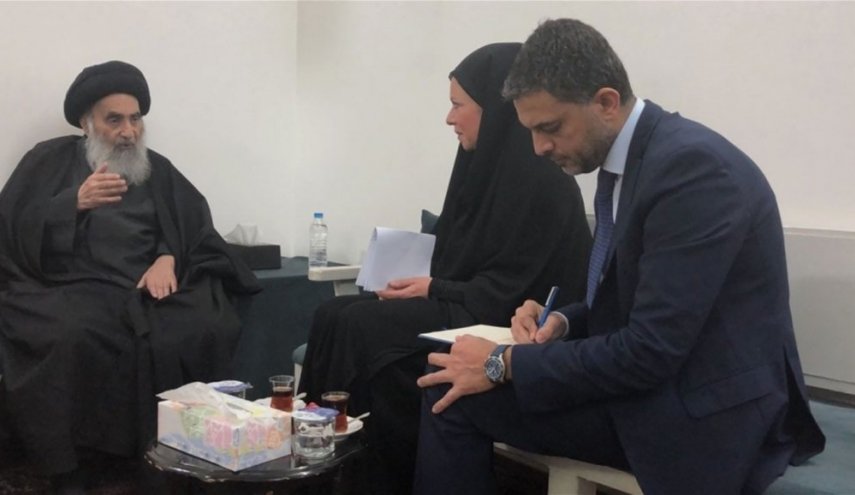 بماذا خرجت الممثلة الاممية من المرجع السيستاني؟