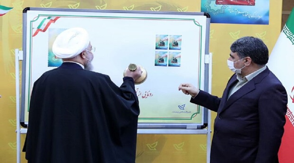 ايران ازاحة الستار عن الطابع التذكاري للشهيد سليماني