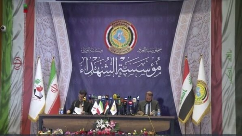 توقيع اتفاقية للتعاون بين مؤسستي الشهداء الايرانية والعراقية
