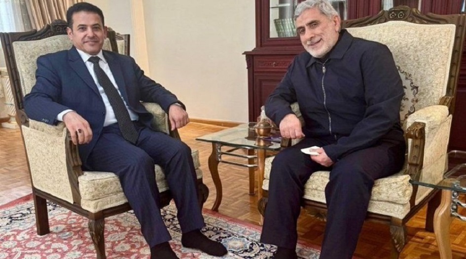 العميد قاآني يستقبل مستشار الأمن القومي العراقي